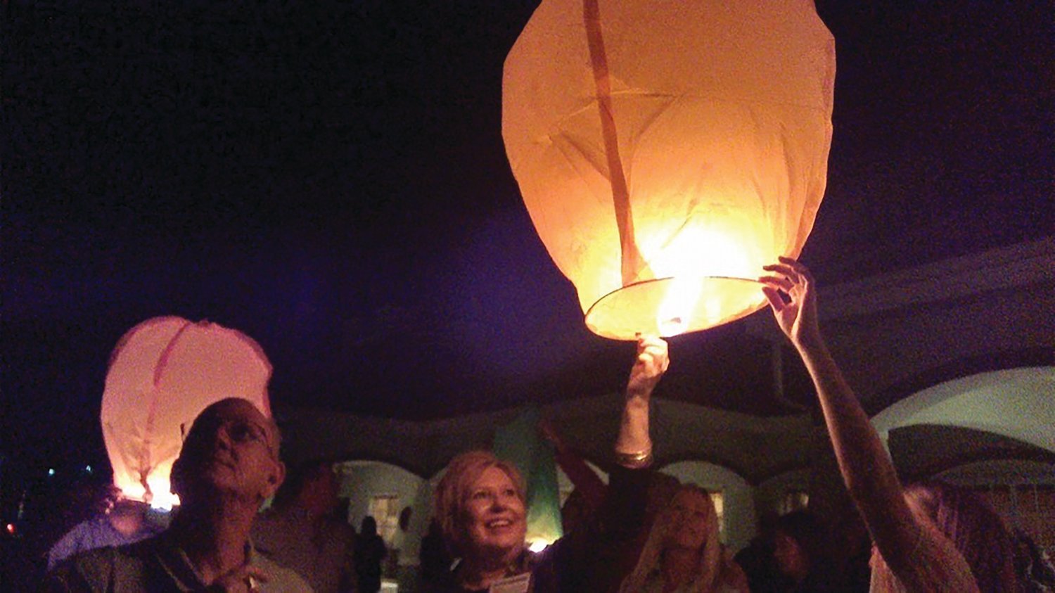 Sky lanterns are released as part of the Night of Remembrance each year.